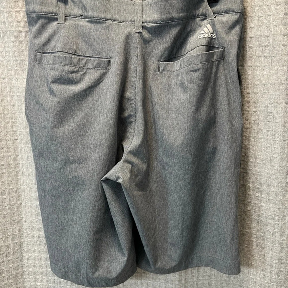 adidas Men's Charcoal Flat Front Shorts - Picture 5 of 9